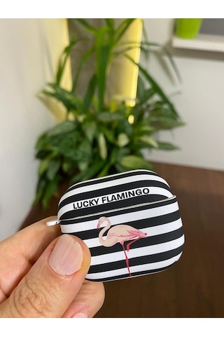 Iphone 3. Nesil Uyumlu Koruyucu Bluetooth Kulaklık Kılıfı Filamingo Desenli Fosforlu Filamingo Airpods 3. Nesil