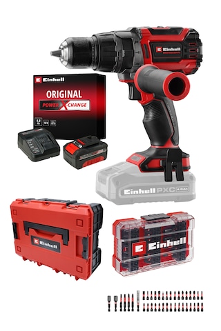 Einhell Profesyonel TP-CD 18/70 Li-i Bl Akülü Darbeli Vidalama Seti 4AH Starter Kit 39 Parça M-case Bit Seti + Saklama Çantası Dahil