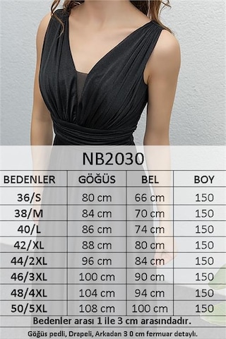 Neşeli Butik Kadın Siyah Drapeli Tül Abiye Elbise Nb2030 Siyah