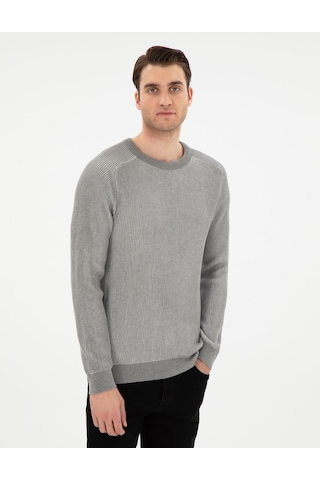 Pierre Cardin Erkek Açık Gri Melanj Kazak /triko 50297117-vr091 Açık Gri Melanj