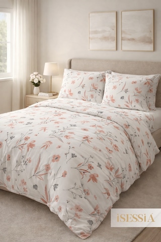 Fiora Çift Kişilik Çarşaflı Nevresim Takımı 200 X 240 Cm Pudra