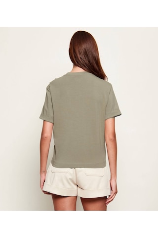 Guess W6gı03k2657 Xns Logo Tee Kadın Tişört Yeşil