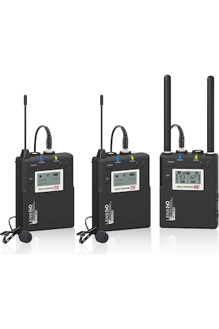Lensgo Lwm 338C Kablosuz İkili Yaka Mikrofonu Seti