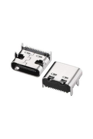 Powermaster Ic-266b-4 Type-c Dişi Şase Konnektör - Usb 3.1 16 Pin Hızlı Şarj Destekli Soketi