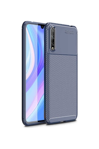 Huawei P Smart S Y8p Kılıf Zore Negro Silikon Kapak Lacivert