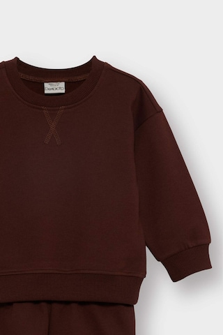 Defacto Erkek Bebek 2li Takım Basic Düz Sweatshirt Eşofman Altı E8434a525wnbn319 Kahve
