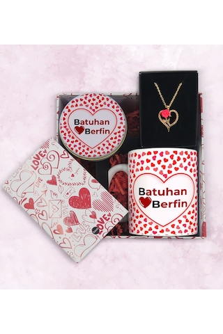 BK Gift Sevgiliye Özel Kutuda Hediye Seti, Kupa Bardak, Sevgili Hediyesi, Aşk Kolyesi, Kokulu Mum,Yıl Dönümü Hediyesi-9