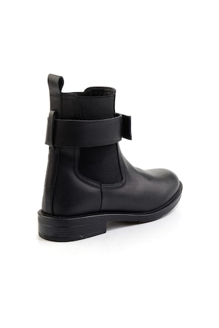 Bambi Siyah Hakiki Deri Kadın Bot & Bootie K02724259003 Siyah