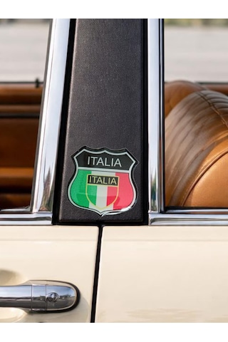 Italy Damla Sticker Etiket Kabartmalı 3dsilikon Direk Arma İtalya Arma Etiketçilere Özel 2adet 3,5x3cm Çok Renkli