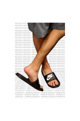 Nike Futura Benassi Slide Black Unisex Siyah Terlik Tek Bantlı Siyah
