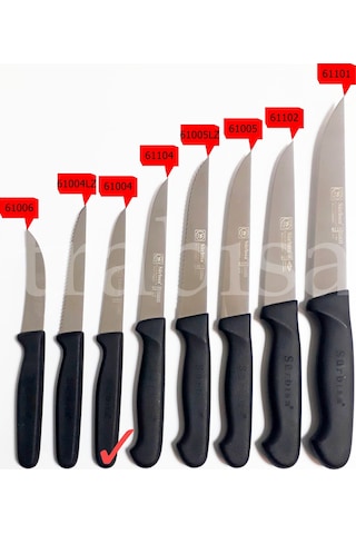 Sürmene Sürbısa 61004 Sebze Meyve Sosis Bıçağı Siyah