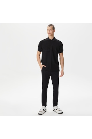 Nautica Erkek Siyah Classic Fit Kısa Kollu Polo Düz K45315t Siyah