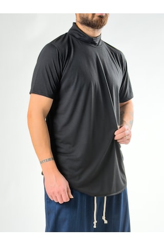 Cocopelli Siyah Boğazlı Tasarım Erkek T-shirt Coc2748 Siyah