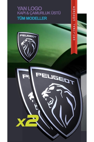 Peugeot Yeni Aslan 3d Logo Çamurluk&arka&yan&kapı Içi