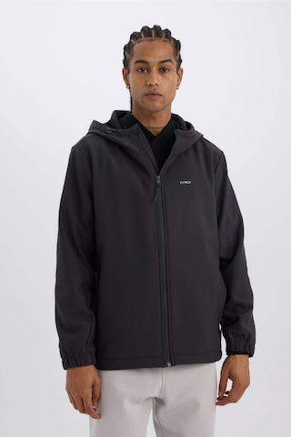 DeFactoFit Su İtici Regular Fit Kapüşonlu Fermuarlı Softshell Mont D6178AX25SPAR220