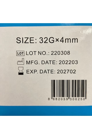 Dry Pin 32G x 4 MM Mezoterapi İğne Ucu