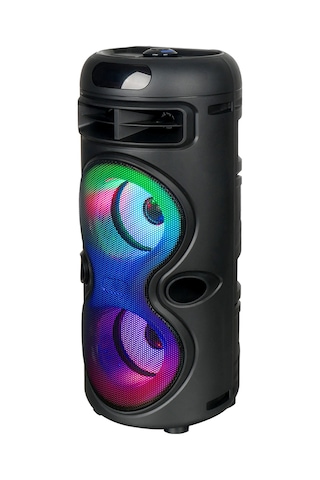 Her Yerde Eğlence Seninle: Çift Güçlü Bass Hoparlör, Fm Radyo, Kablosuz Karaoke Mikrofon, Rgb Işıklı