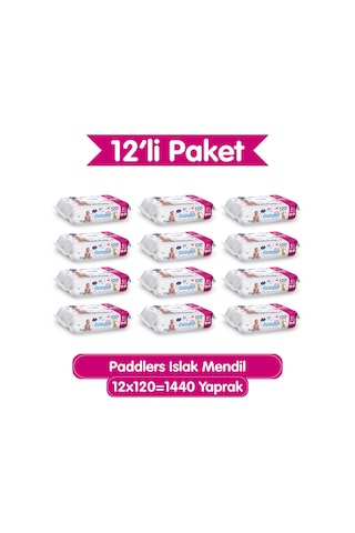Paddlers Islak Mendil 1440 Yaprak (12x120) – Koli