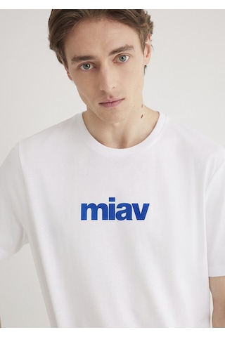 Mavi - Miav Baskılı Tişört 067153-620 Beyaz