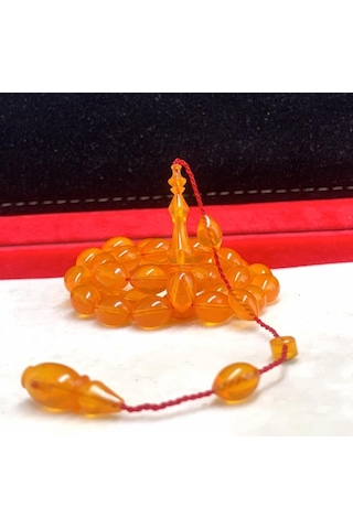 Turuncu Zar Kehribar Tesbih