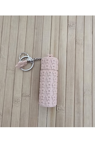 Çiçekli Model Ruj Ve Balım Kutusu Anahtarlık Çanta Charm Açık Pembe Çiçekli Model Ruj Ve Balım Kutusu Anahtarlık Çanta Charm Açık Pembe