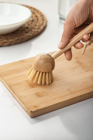 Bambu Temizlik Fırçası Siyah