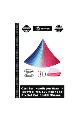 Özel Seri Kondisyon Hazırlık Bireysel Yfc-500 Red Yoga Fly Set Çok Renkli Kırmızı