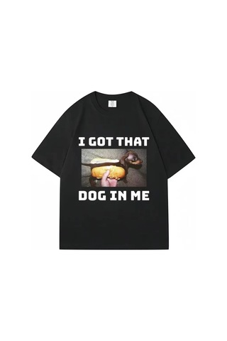 Tarzsokak Beyaz Gündelik Benimdeki Köpek Aldım Meme Komik Köpek Mizah Grafik Vinta Siyah