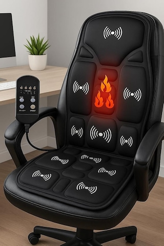 Isıtmalı Masaj Minderi Kumandalı Ev,ofis,araç Uyumlu Ergonomik Titreşimli Masaj Pedi Diğer