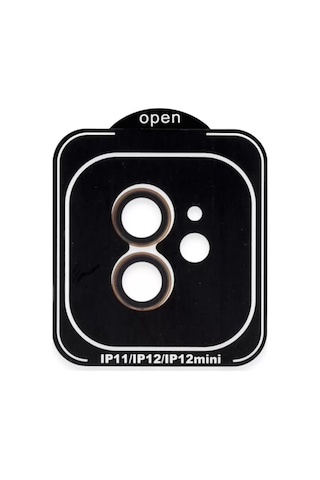 iPhone Uyumlu 11 Pvd Metal Kamera Lens - Turuncu