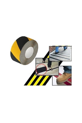 Merdiven Zemin Kaydırmaz Bant Bandı Kaymaz Bant 2.5 CM En 25 M Uz N11.203 Siyah