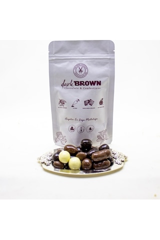 Dark Brown Sütlü ve Bitter Karışık Draje Paketi Bademli Fındıklı ve Portakallı 1 KG
