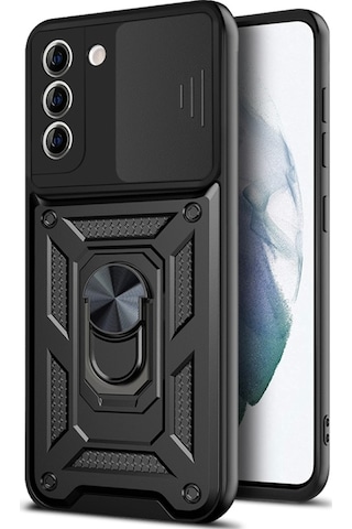 Nihcase Samsung Uyumlu Galaxy S21 Fe Kılıf Magnetik Standlı Kamera Korumalı Slide Sürgülü Cover Kapak