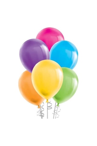 Balon Düz 12 İnc Jojo Balloons Karışık Pk:100 Çok Renkli