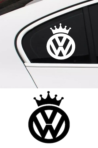 Volkswagen King Oto Sticker, Volkswagen Oto Aksesuar 35x28 Cm