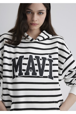 Mavi - Mavi Logo Baskılı Beyaz Sweatshirt 1s10118-84603 Beyaz