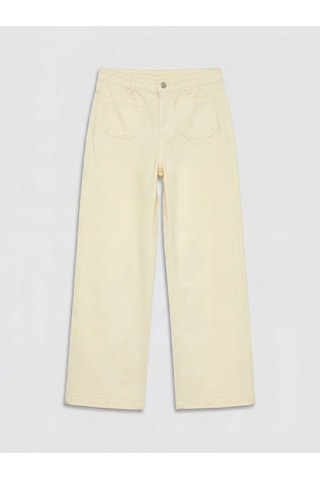 Lc Waikiki Sarı Yüksek Bel Wideleg Kadın Jean Pantolon