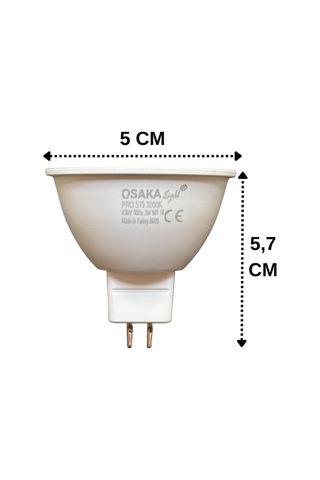 5w 40w Sarı Işık 3000k Mr16 Led Çanak Ampul, 4 Adet Diğer