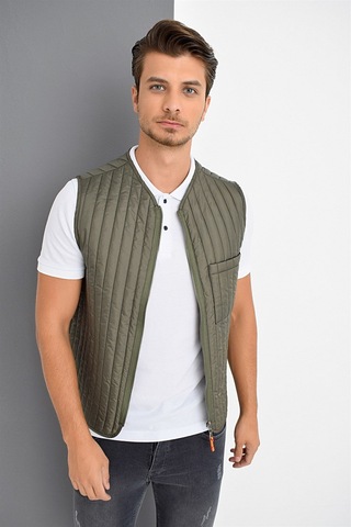 Y8611 Dewberry Erkek Yelek-haki Haki