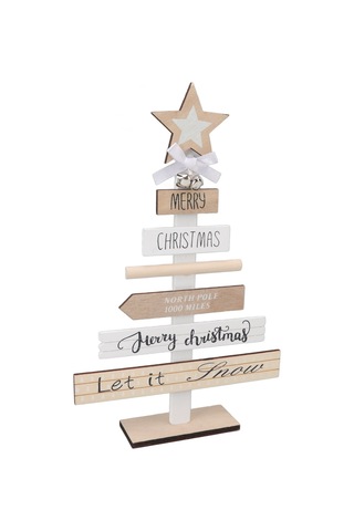 Kangvka Ahşap Noel Ağaç Figürü, Masaüstü Stüdyo Dekoru, Sabit Tabanlı, Noel Eve Süsleme Aleti, Beyaz Renk, Dıy Montajlı