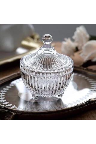 Deli Glassware Tg-1034-4 Üç Ayaklı Cam Şekerlik Diğer