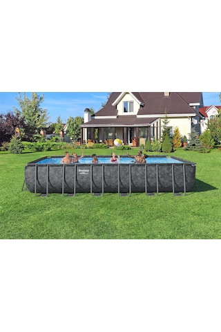 Bestway Apx 365 561kg Dikdörtgen Prefabrik Havuz Seti 7,32 M X 3,66 M X 1,32 M