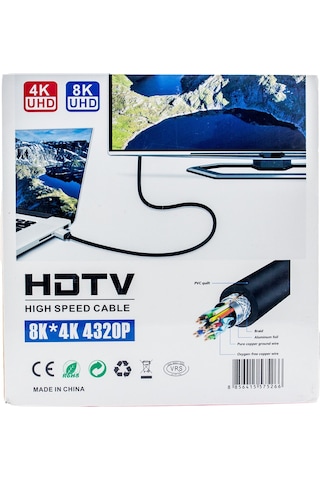 30m Hdmı Kablosu 4k 60hz, 8k, 4k 120hz Destekli Altın Kaplama Konektör Dayanıklı Pvc Kaplama