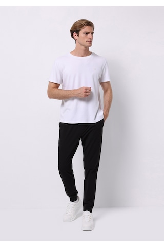 Colins Slim Fit Orta Bel Düz Erkek Siyah Eşofman Altı Cl1076166 Q1.v2 Blk Siyah