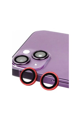 İphone 14 Raze Metal Kamera Lens - Kırmızı