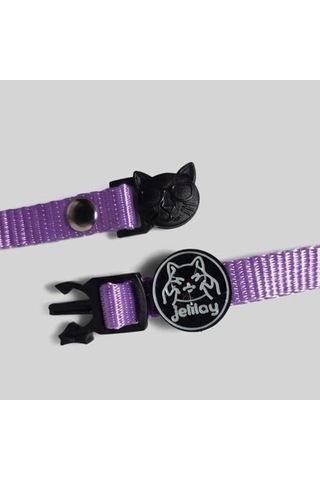 Charmlı Kedi Boyun Tasması Safety Click Mor