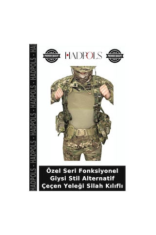Hadpols Özel Seri Fonksiyonel Giysi Stil Alternatif Çeçen Yeleği Silah Kılıflı Çok Renkli