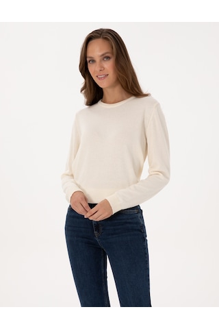 Pierre Cardin Kadın Ekru Kazak /triko 50316393-vr019 Ekru