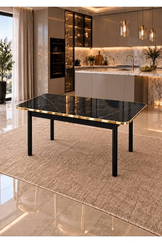 Sfm Serisi 80 X 130 Mutfak Masa Takımı Salon Takımı Yemek Odası Takımı Goldbeyaz - 930431586 Goldbeyaz
