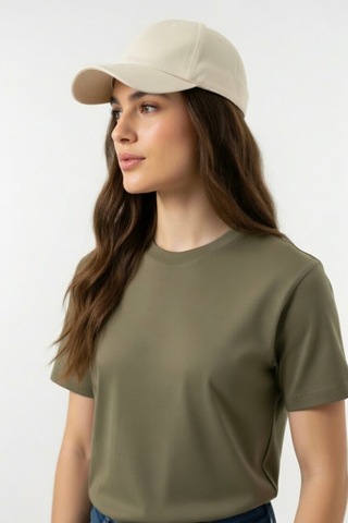 Mollycrush Luxury Unisex Bej Pamuklu Beyzbol Şapkası Premium Casual Outdoor Model Bej